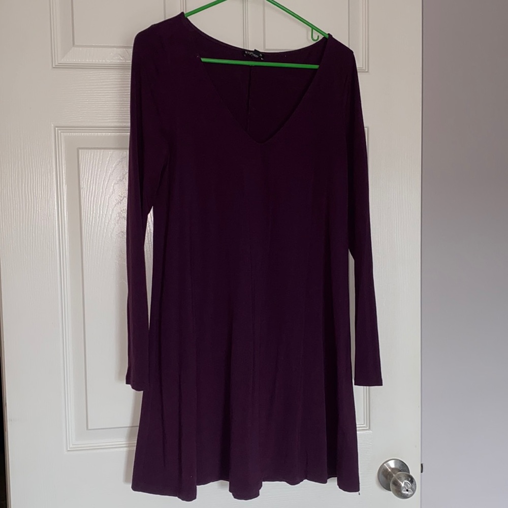 Oversized comfy express purple dresss